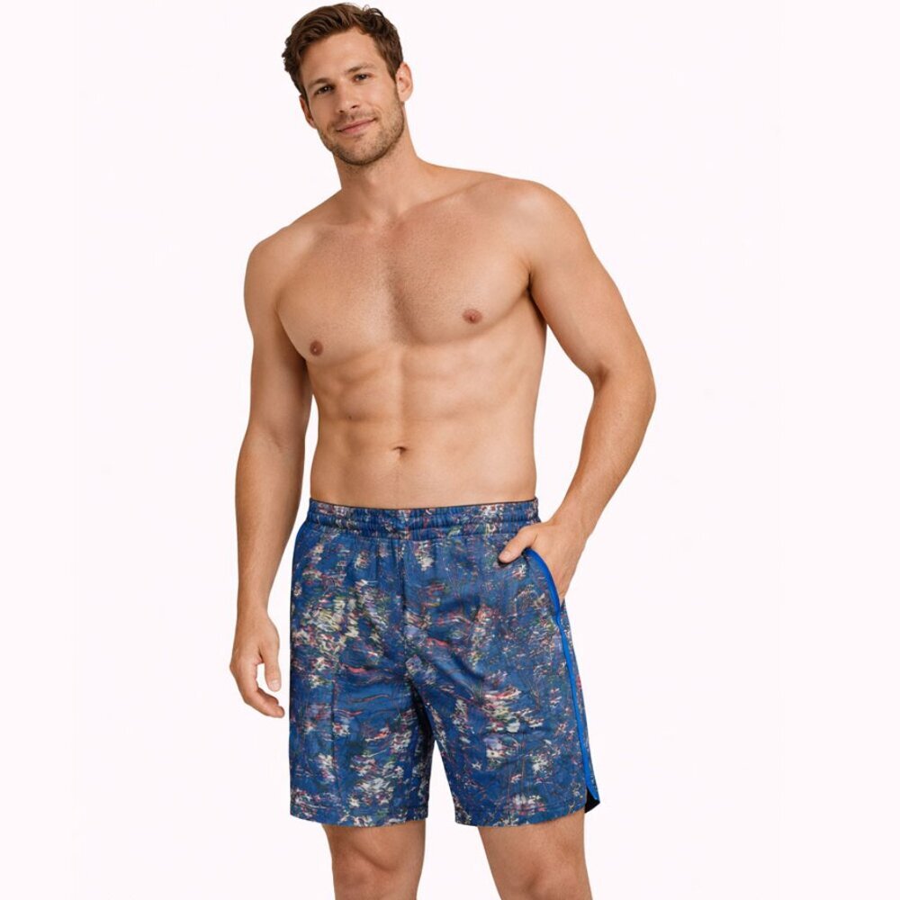 Lululemon Men's Blue Multi 7" Pace Breaker Linerless Short - Size Medium